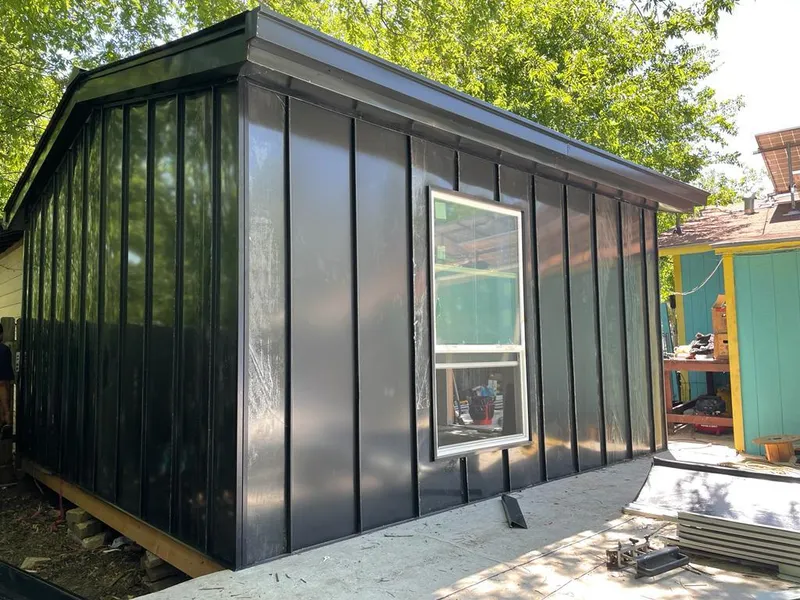 Black standing seam metal wall panels for Metal Roof Installation in Mound